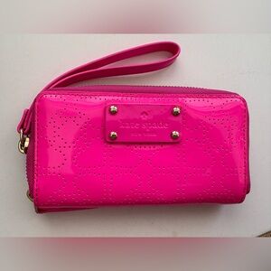 Kate Spade Vibrant Pink Clutch Wristlet
